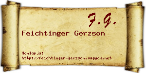 Feichtinger Gerzson névjegykártya